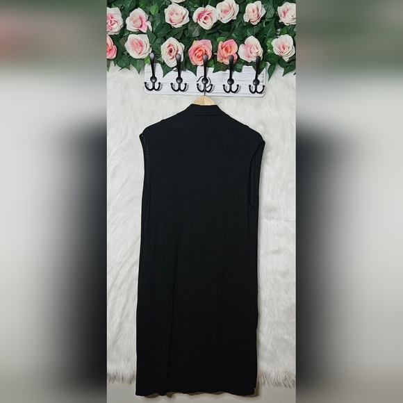 Long Obsidian Drape Vest - Picture 3 of 4